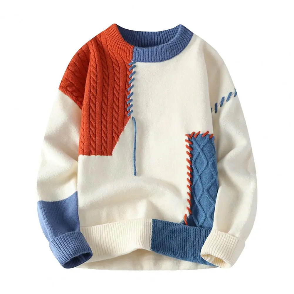 Julian | Colorblock Gestrickter Pullover