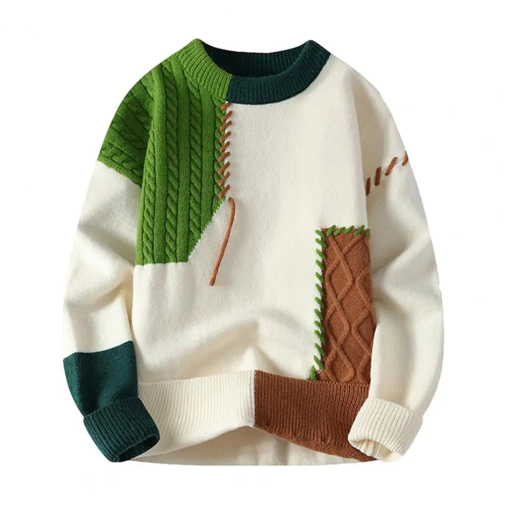 Julian | Colorblock Gestrickter Pullover