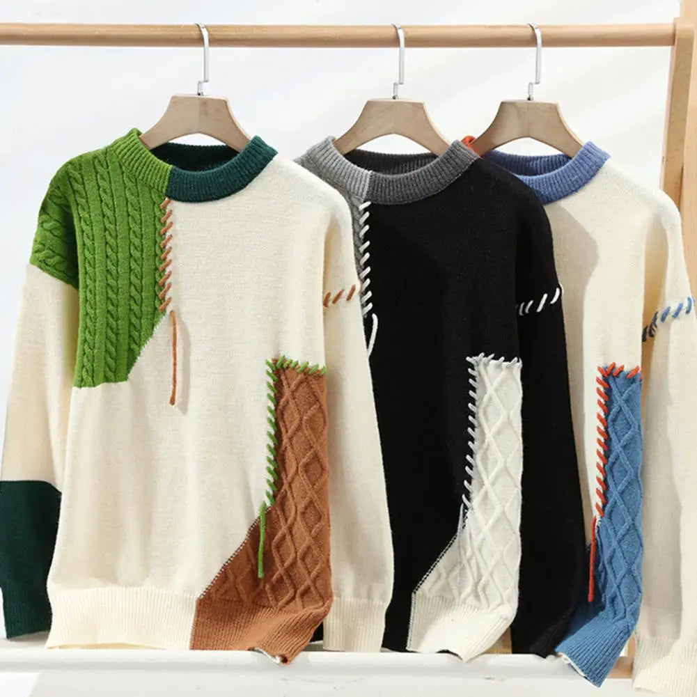 Julian | Colorblock Gestrickter Pullover