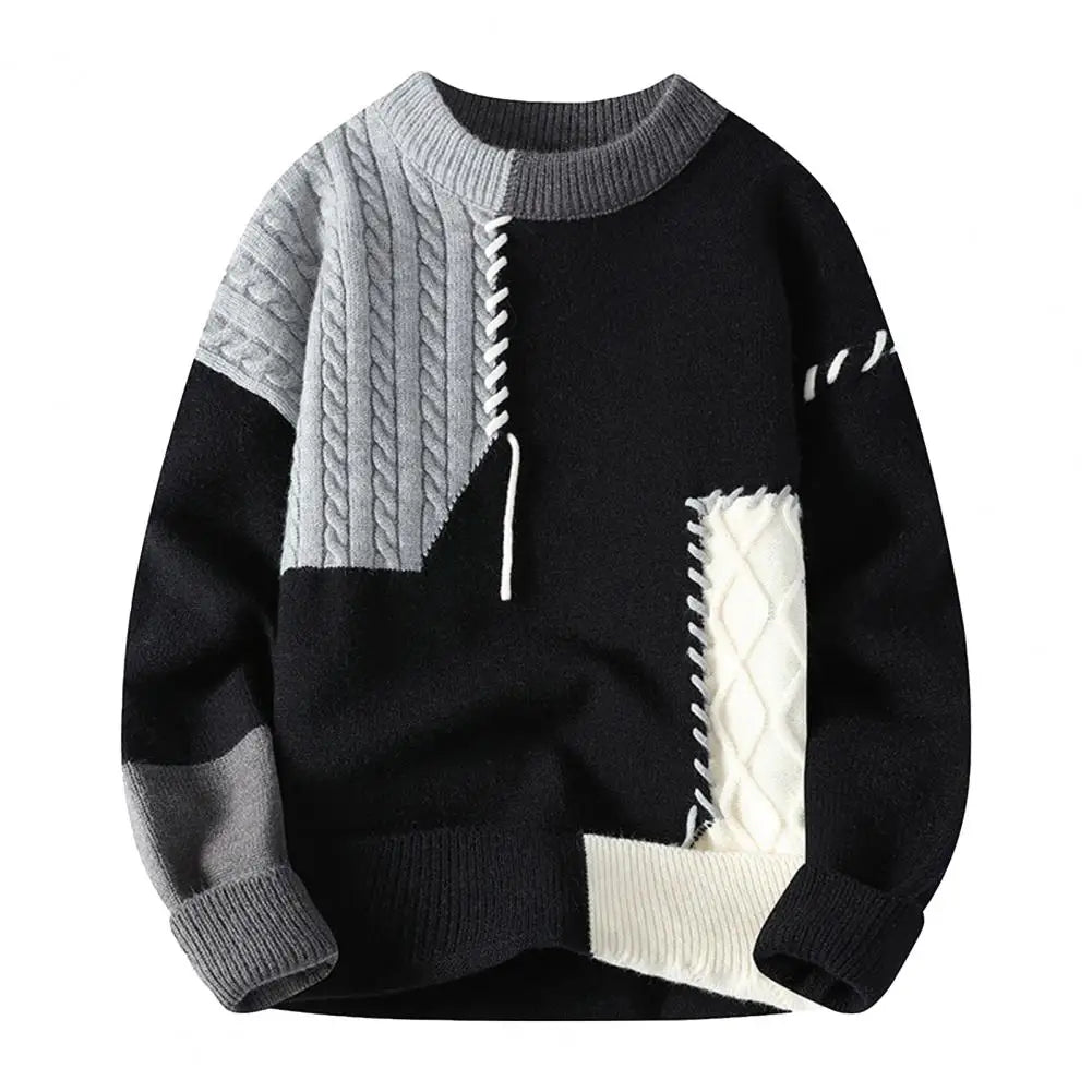 Julian | Colorblock Gestrickter Pullover